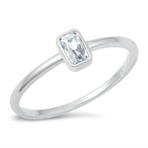 NEW STARLETTE women's ella stackable ring in silver